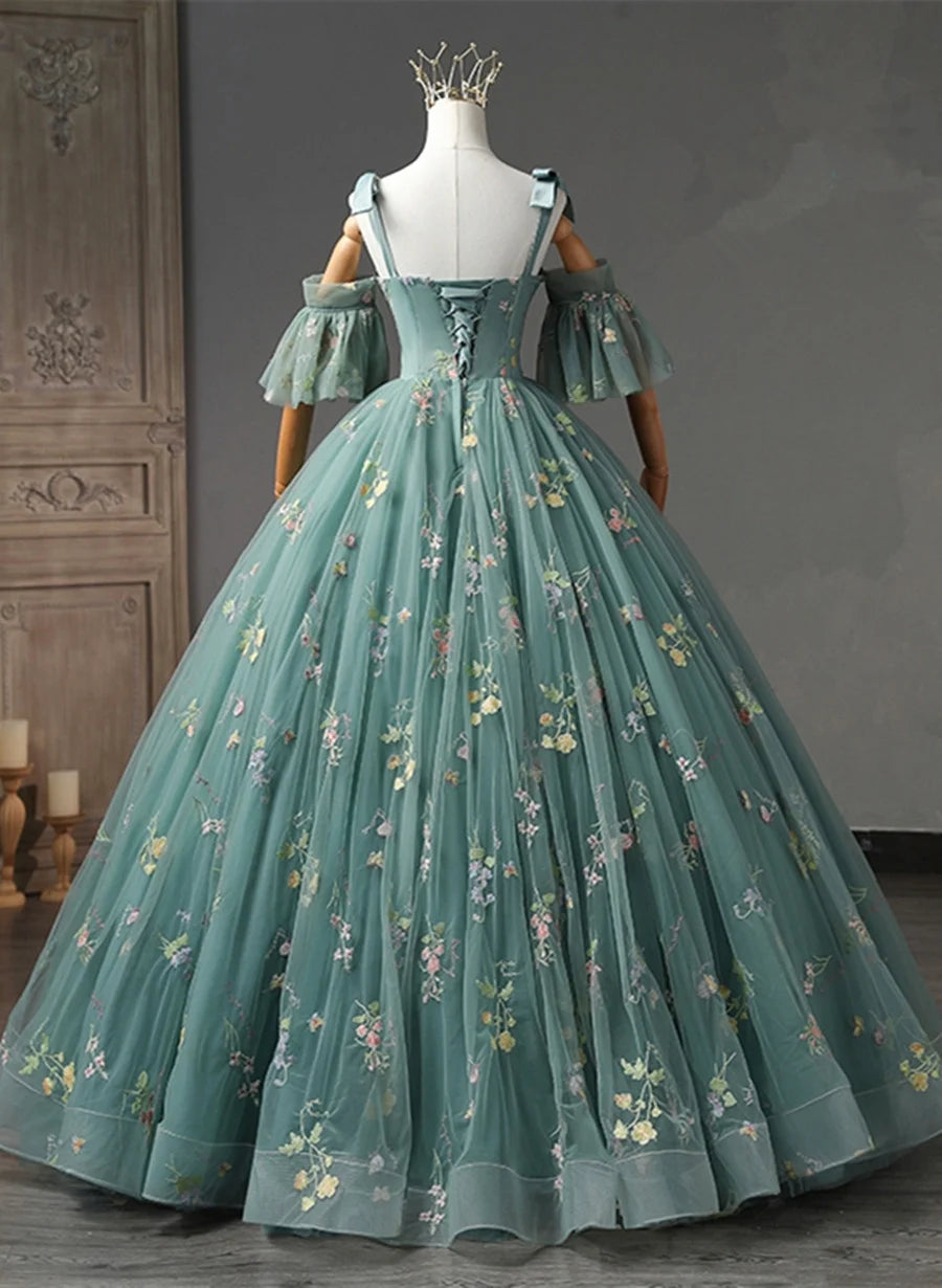 Beaira Beautiful Floral Off Shoulder Scoop Long Formal Dress Floral Prom Dress prom dresses shops