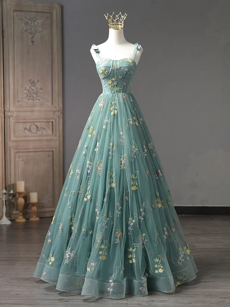 Beaira Beautiful Floral Off Shoulder Scoop Long Formal Dress Floral Prom Dress prom dresses shops