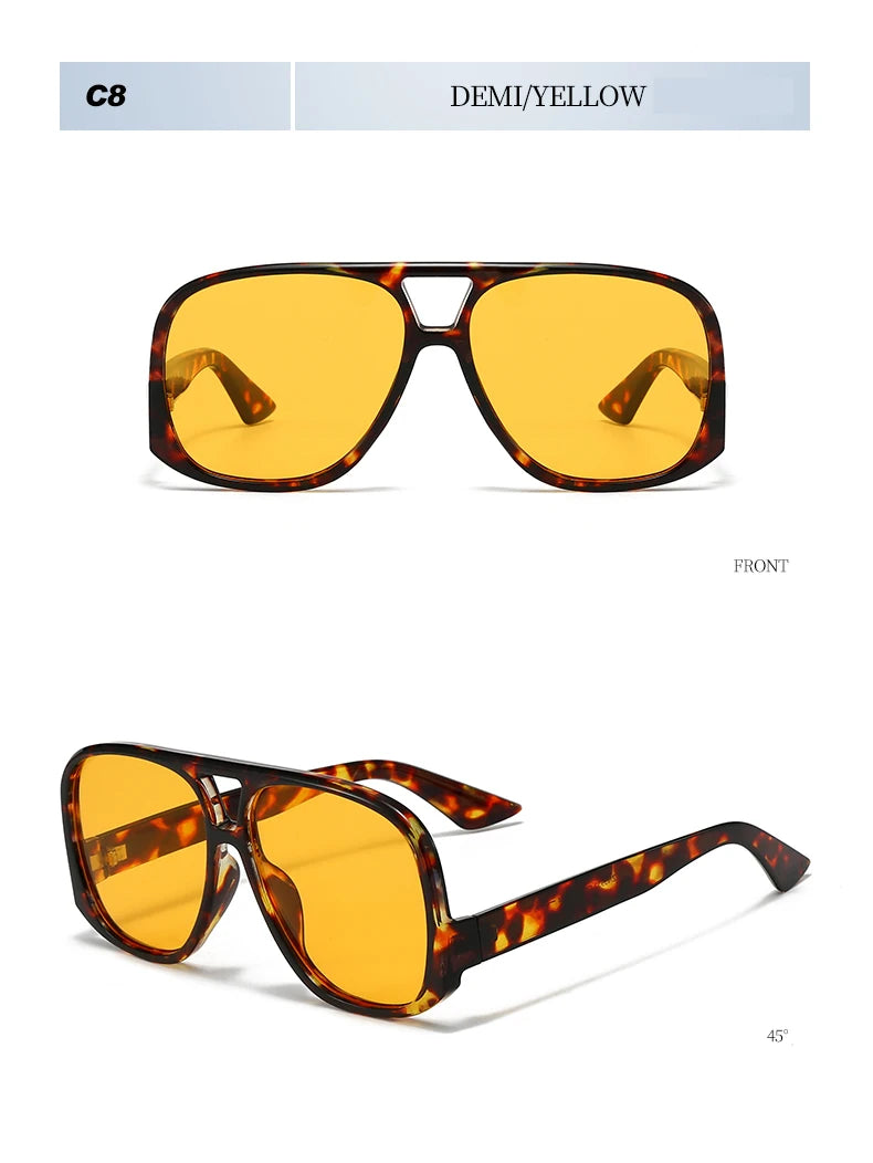 Beaira 1/3pcs Oversized Women Double Bridges Sunglasses Fashion Outdoor Driving Brand Shades Eyeglasses Beach Travel UV400 Sun Glasses