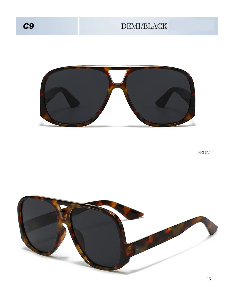 Beaira 1/3pcs Oversized Women Double Bridges Sunglasses Fashion Outdoor Driving Brand Shades Eyeglasses Beach Travel UV400 Sun Glasses