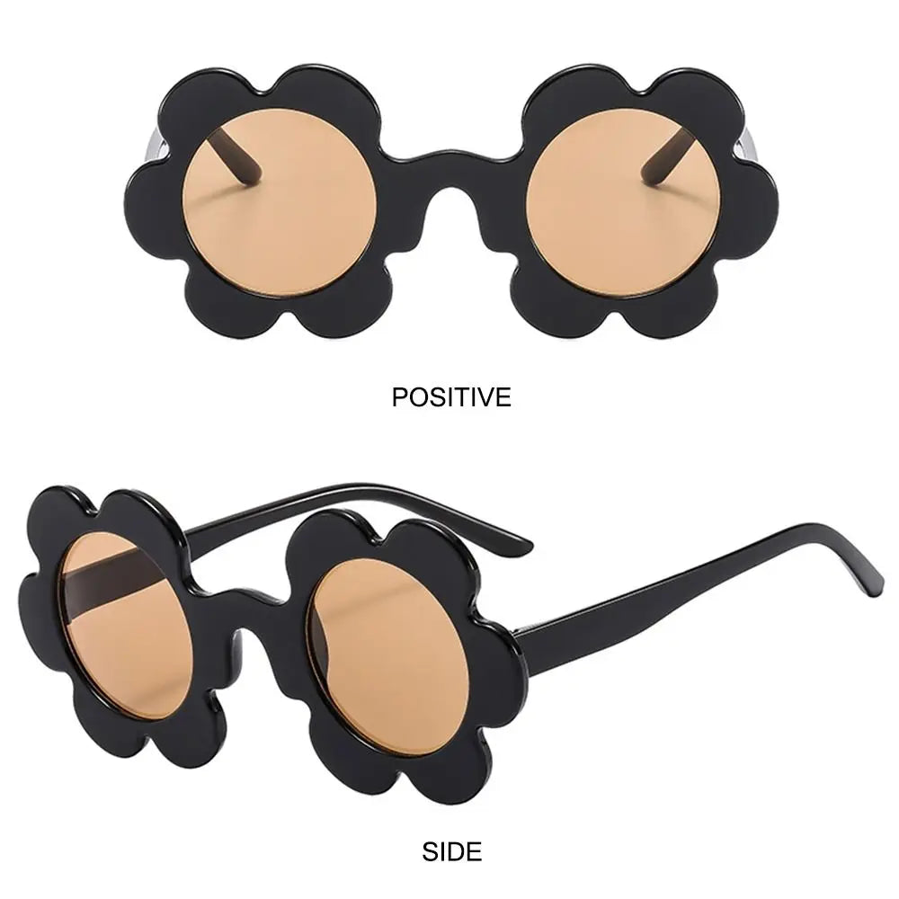 Beaira New Trendy Sunflower Sunglasses for Women Retro Round Flower Sun Glasses Fun Novel Disco/Festival/Party Shades for Adults