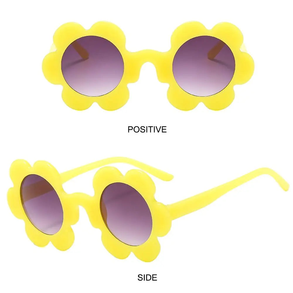 Beaira New Trendy Sunflower Sunglasses for Women Retro Round Flower Sun Glasses Fun Novel Disco/Festival/Party Shades for Adults