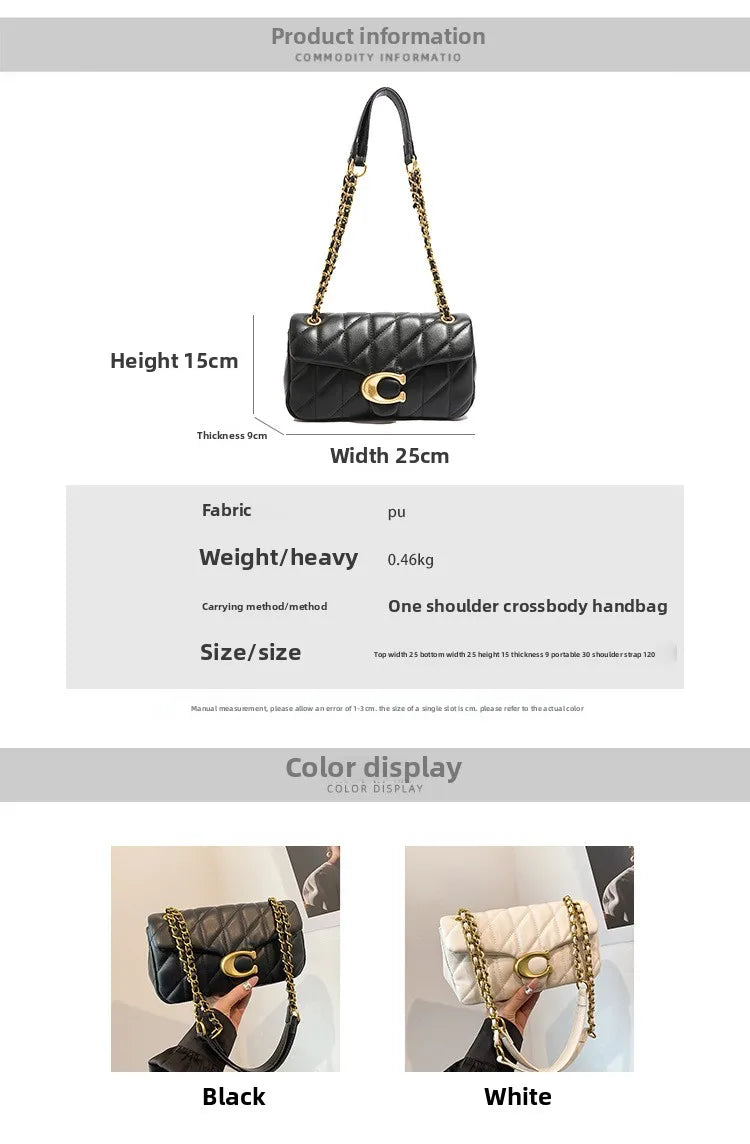 Beaira 2025 New Fashion Chain Stitch Shoulder Bag Women Elegant Square Crossbody Bag Designer Handbags