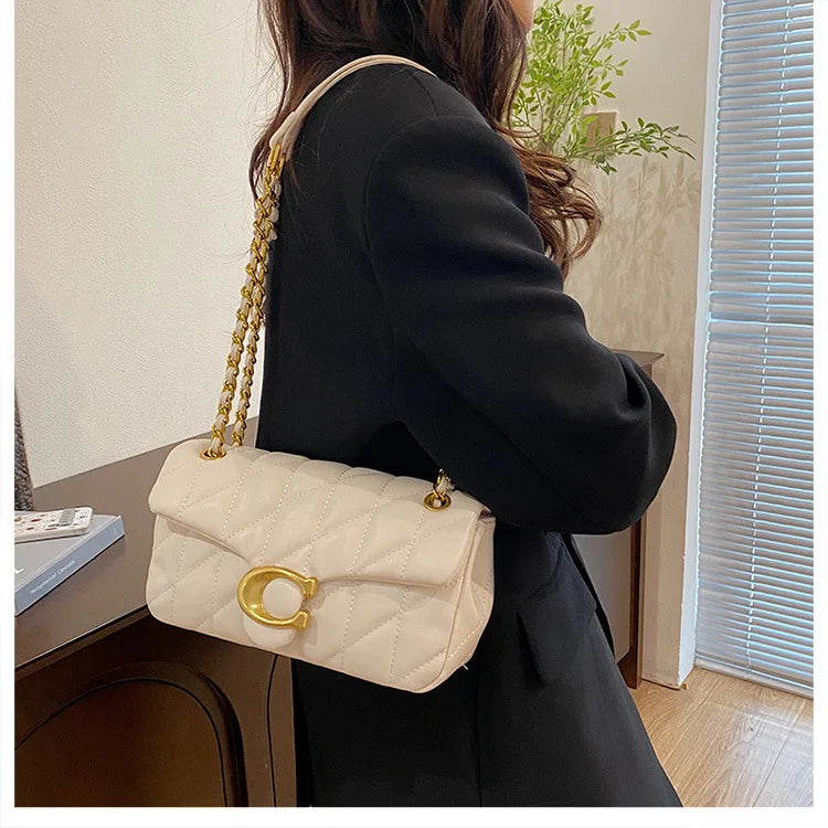 Beaira 2025 New Fashion Chain Stitch Shoulder Bag Women Elegant Square Crossbody Bag Designer Handbags