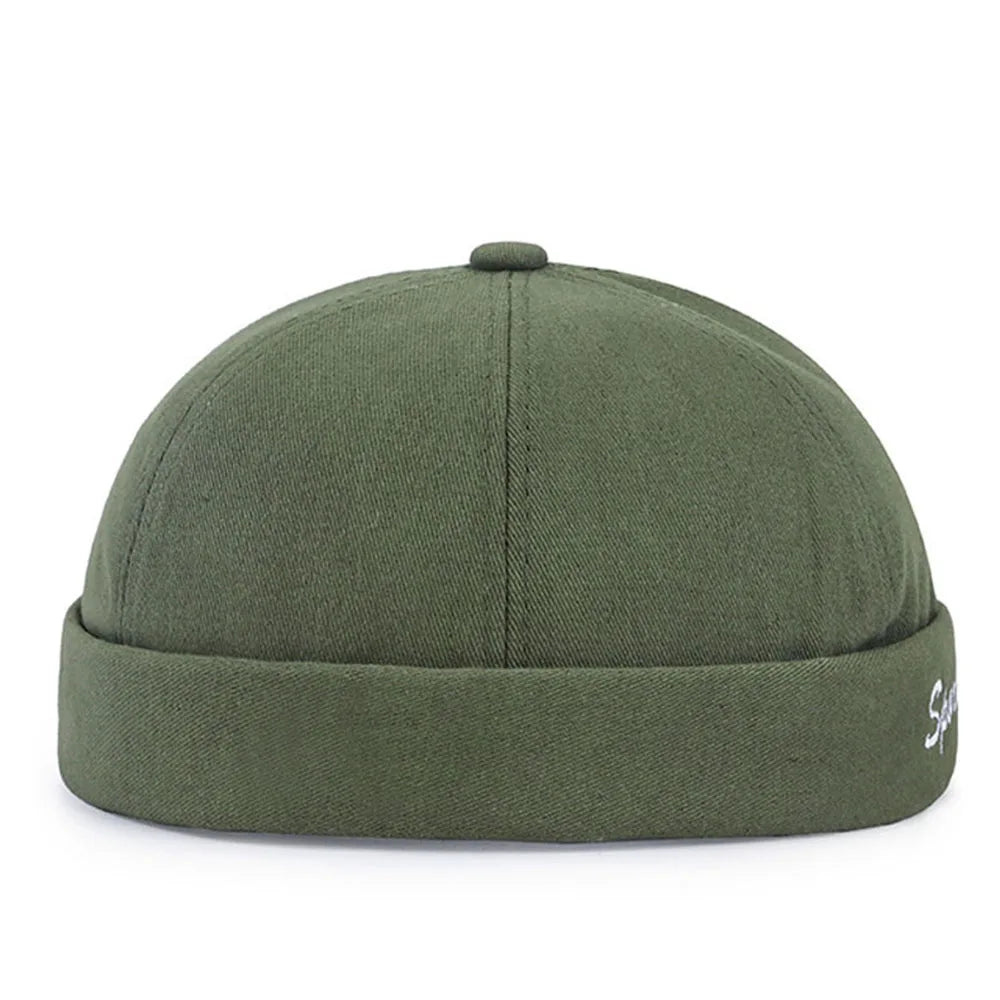 Beaira Vintage Brimless Hip Hop Hat Men Beanie Hat "Sports"Letters Embroidery Summer Hats Skullies Cap Landlord Cap Dome Hat Streetwear