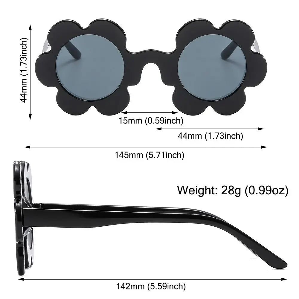 Beaira New Trendy Sunflower Sunglasses for Women Retro Round Flower Sun Glasses Fun Novel Disco/Festival/Party Shades for Adults