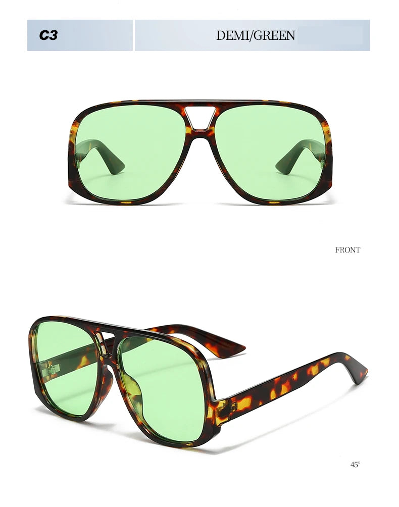 Beaira 1/3pcs Oversized Women Double Bridges Sunglasses Fashion Outdoor Driving Brand Shades Eyeglasses Beach Travel UV400 Sun Glasses