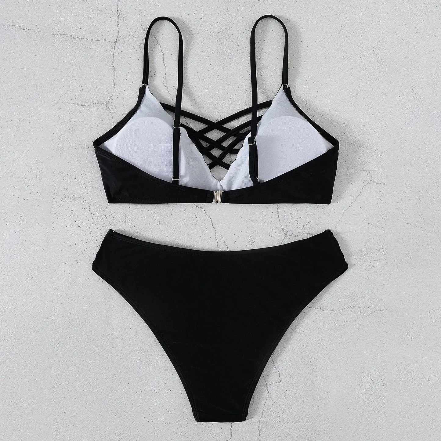 Beaira Split Swimsuit Pure Color Tight Sexy Beach Bikini Solid Color Two Piece Swimsuit For Women Summer Brazilian Bathing Suit