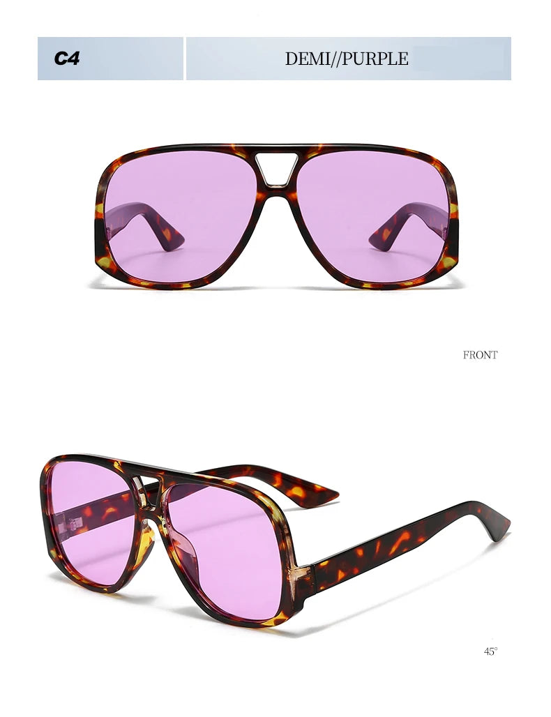 Beaira 1/3pcs Oversized Women Double Bridges Sunglasses Fashion Outdoor Driving Brand Shades Eyeglasses Beach Travel UV400 Sun Glasses