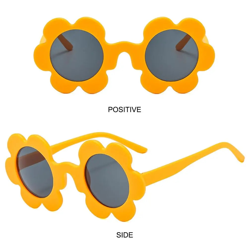 Beaira New Trendy Sunflower Sunglasses for Women Retro Round Flower Sun Glasses Fun Novel Disco/Festival/Party Shades for Adults