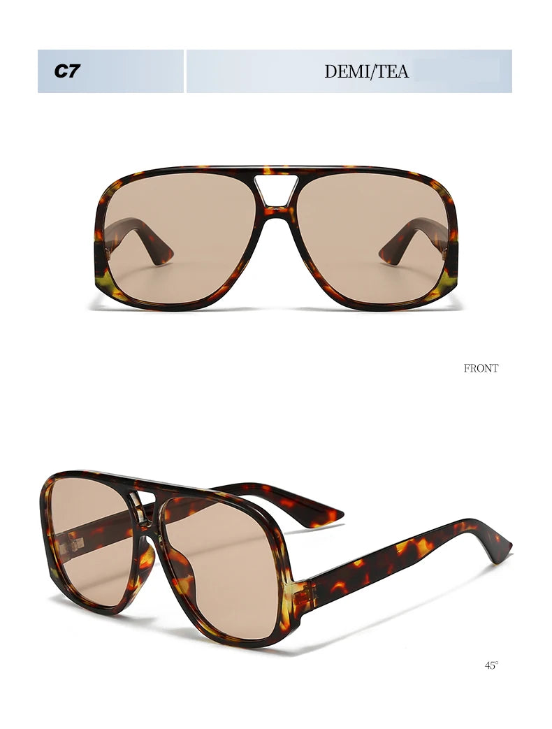 Beaira 1/3pcs Oversized Women Double Bridges Sunglasses Fashion Outdoor Driving Brand Shades Eyeglasses Beach Travel UV400 Sun Glasses