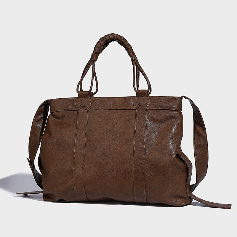 Beaira American retro hand-held briefcase new work commuting large capacity shoulder bag simple casual tote bag