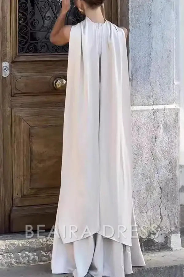 Beaira Celebrities Elegant Solid Patchwork O Neck Evening Dress Dresses formal wear dresses