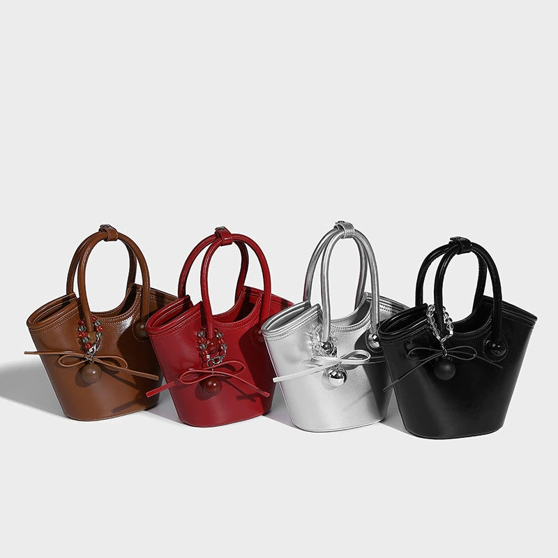 Beaira Cherry Love Handheld Tote Bag New Wedding Large Capacity Vegetable Basket Versatile Single Shoulder Cross Shoulder Bag