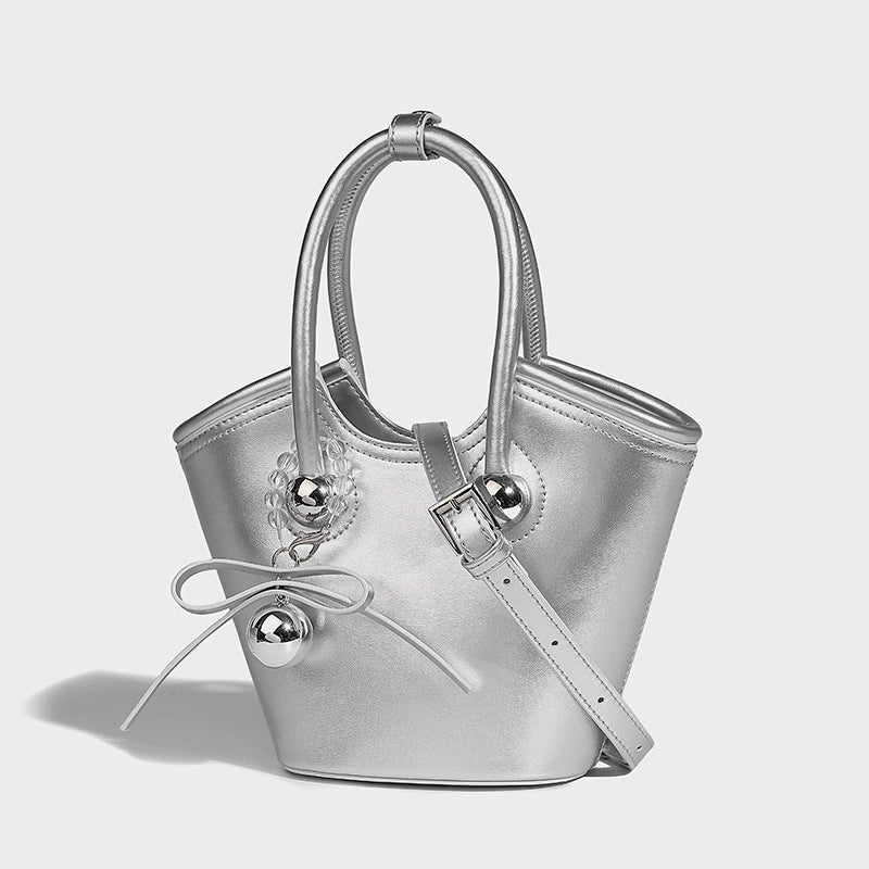 Beaira Cherry Love Handheld Tote Bag New Wedding Large Capacity Vegetable Basket Versatile Single Shoulder Cross Shoulder Bag