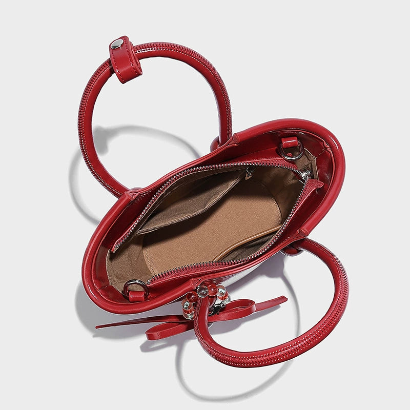 Beaira Cherry Love Handheld Tote Bag New Wedding Large Capacity Vegetable Basket Versatile Single Shoulder Cross Shoulder Bag