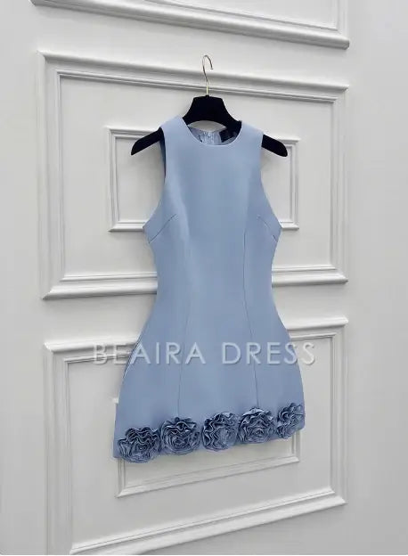 Beaira Elegant Elegant 3D Flower Satin Birthday Dress Homecoming Dress formal wear dresses