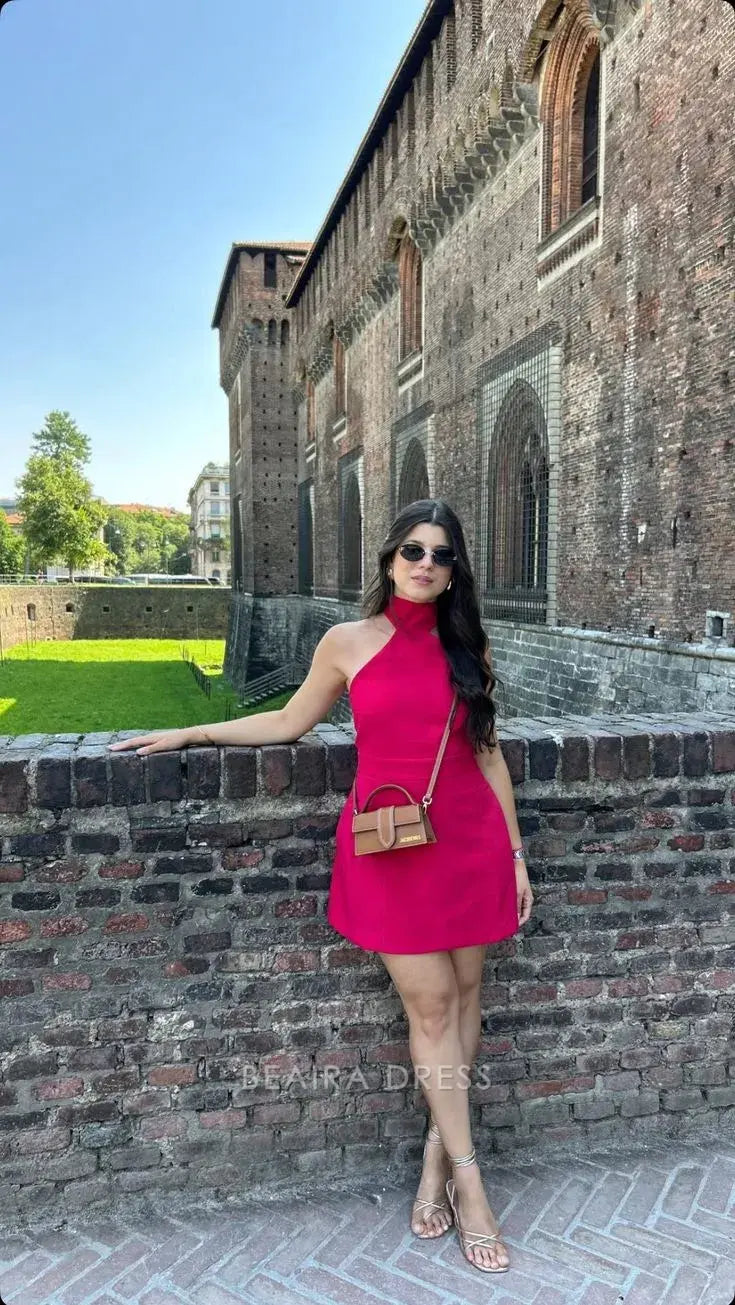 Beaira Elegant Red Off-the-shoulder Waisted 17th Birthday Homecoming Dress hot sale for women