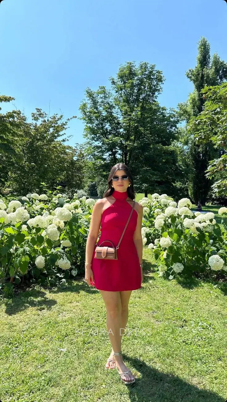 Beaira Elegant Red Off-the-shoulder Waisted 17th Birthday Homecoming Dress hot sale for women