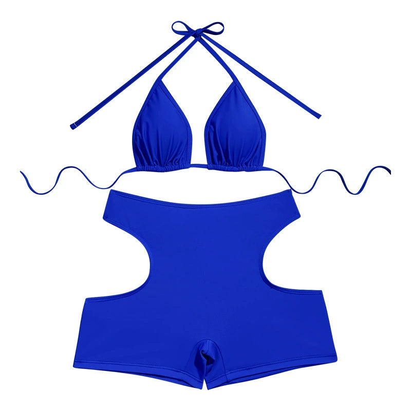 Beaira European and American new two-piece sexy exposed chest size gathering swimsuit bikini split swimsuit for women