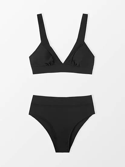 Beaira European and American solid color swimsuits fashionable hot spring women's conservative bikinis foreign trade high waisted swimsuits bikini sexy swimsuits