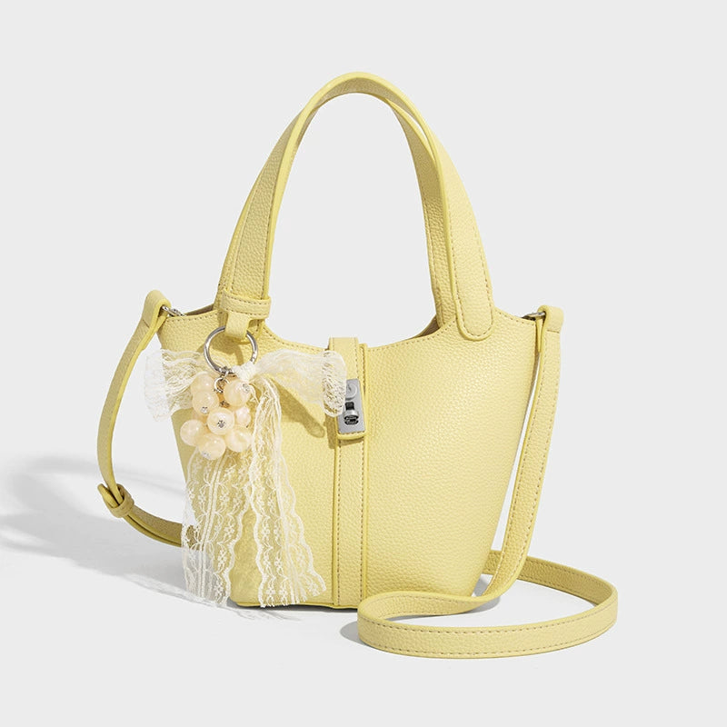 Beaira High end lychee patterned hand-held vegetable basket bag for women's summer new fashion versatile single shoulder crossbody small bag