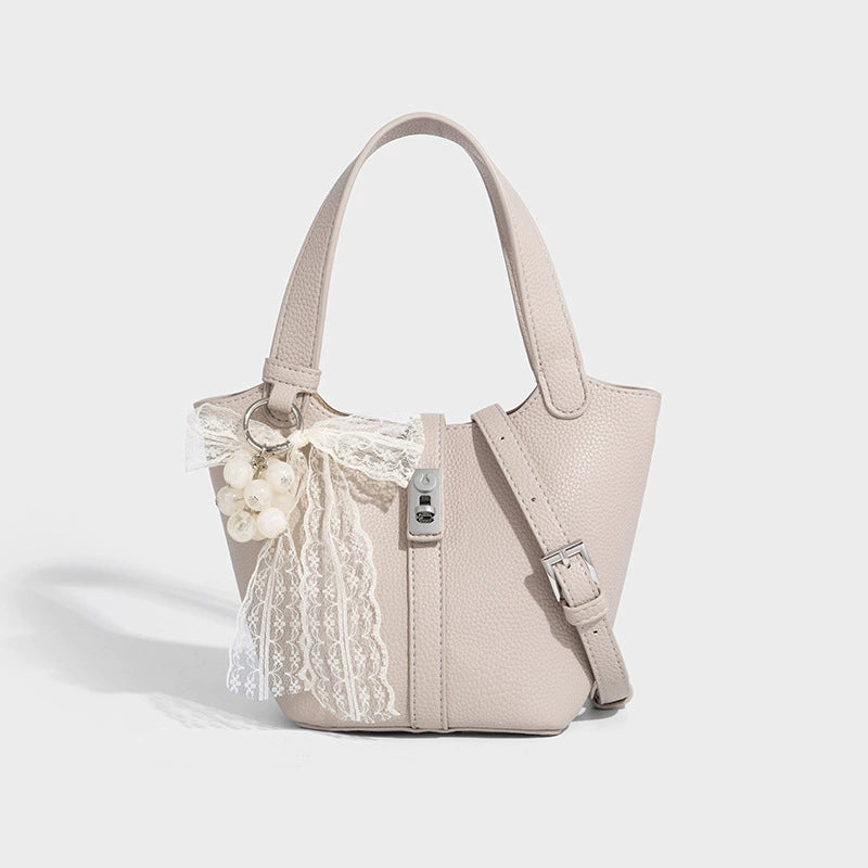 Beaira High end lychee patterned hand-held vegetable basket bag for women's summer new fashion versatile single shoulder crossbody small bag