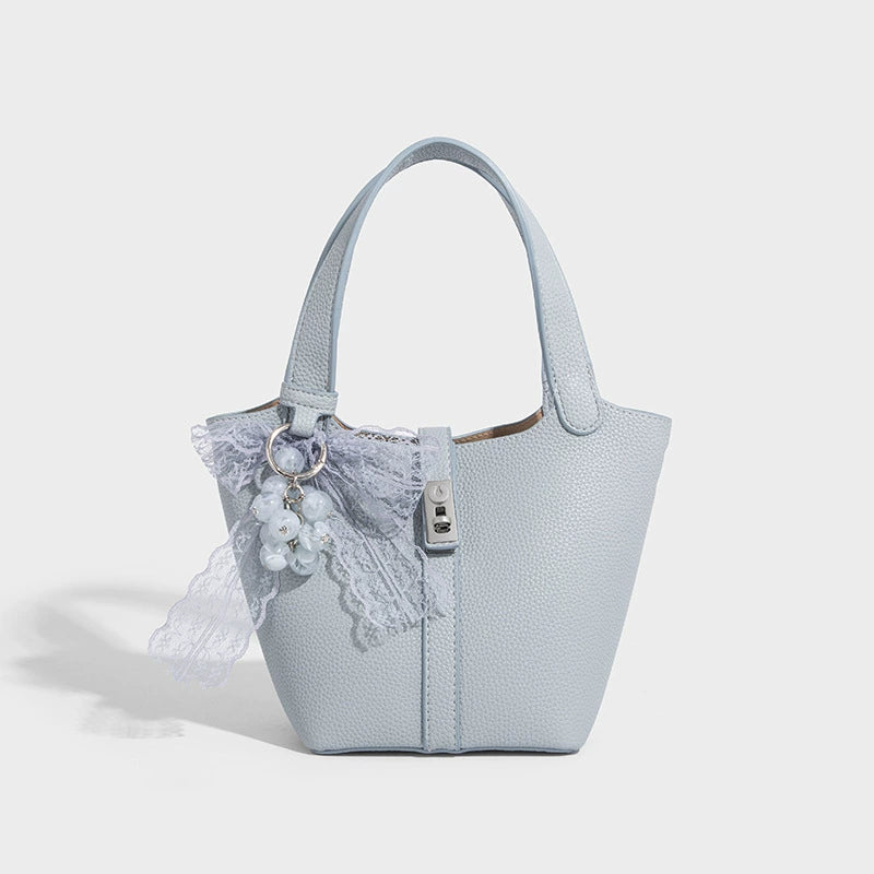 Beaira High end lychee patterned hand-held vegetable basket bag for women's summer new fashion versatile single shoulder crossbody small bag