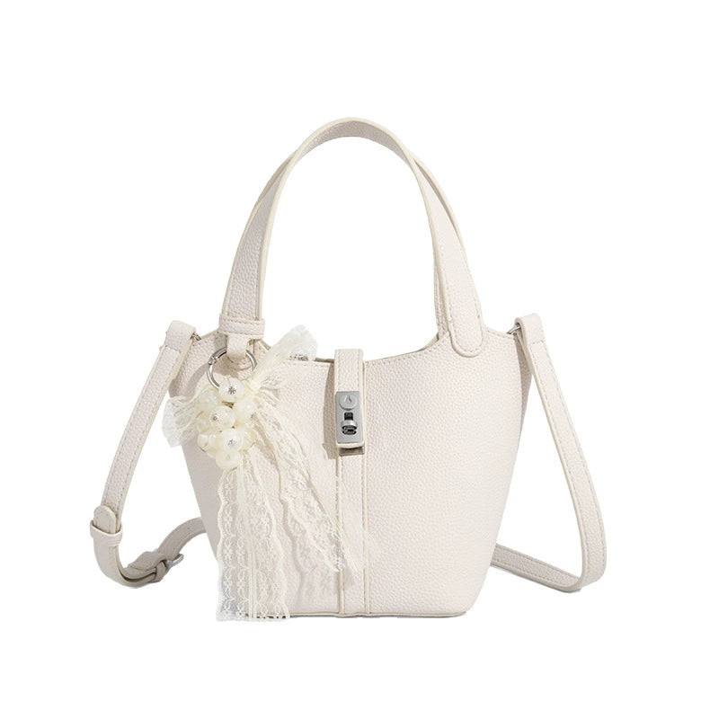 Beaira High end lychee patterned hand-held vegetable basket bag for women's summer new fashion versatile single shoulder crossbody small bag