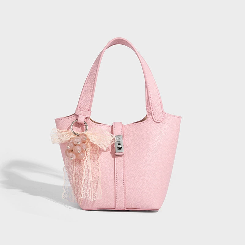 Beaira High end lychee patterned hand-held vegetable basket bag for women's summer new fashion versatile single shoulder crossbody small bag