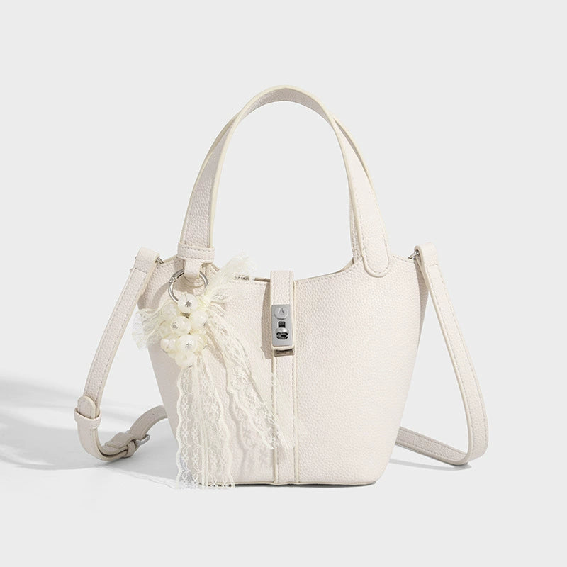 Beaira High end lychee patterned hand-held vegetable basket bag for women's summer new fashion versatile single shoulder crossbody small bag
