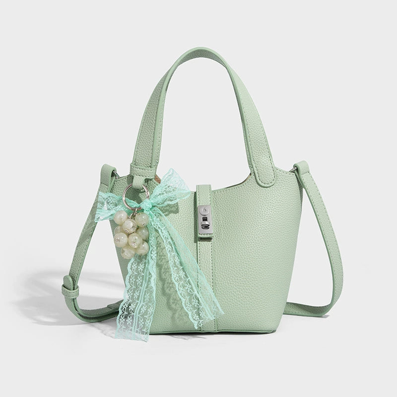 Beaira High end lychee patterned hand-held vegetable basket bag for women's summer new fashion versatile single shoulder crossbody small bag