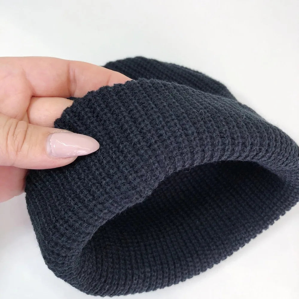 Beaira Hot Sale Daily Fisherman Beanie Hat Unisex Sailor Style Autumn Beanie Ribbed Knitted Hats For Men Women Short Melon Winter Hat