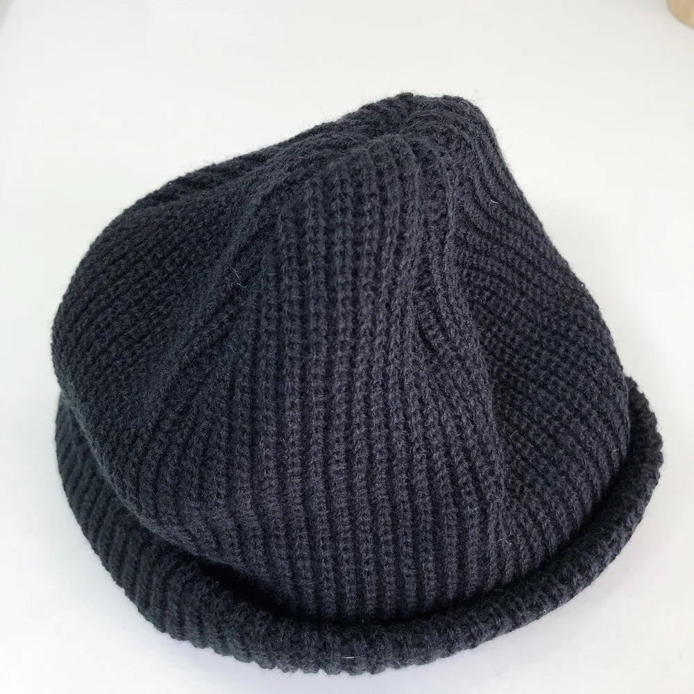 Beaira Hot Sale Daily Fisherman Beanie Hat Unisex Sailor Style Autumn Beanie Ribbed Knitted Hats For Men Women Short Melon Winter Hat