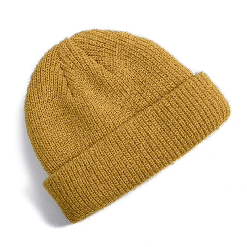 Beaira Hot Sale Daily Fisherman Beanie Hat Unisex Sailor Style Autumn Beanie Ribbed Knitted Hats For Men Women Short Melon Winter Hat