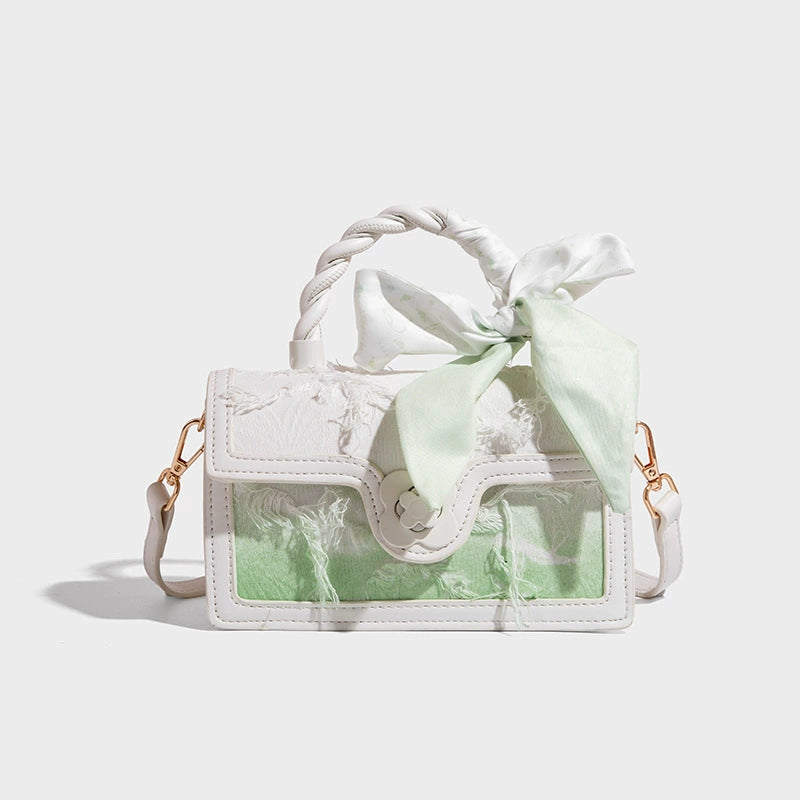 Beaira Lace embroidery bow small square bag women's new fashion handbag cute one shoulder crossbody bag
