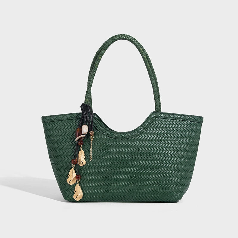 Beaira Large capacity commuting woven bag women's new high-end sensory vegetable basket bag fashionable and versatile tote bag
