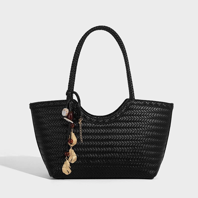 Beaira Large capacity commuting woven bag women's new high-end sensory vegetable basket bag fashionable and versatile tote bag