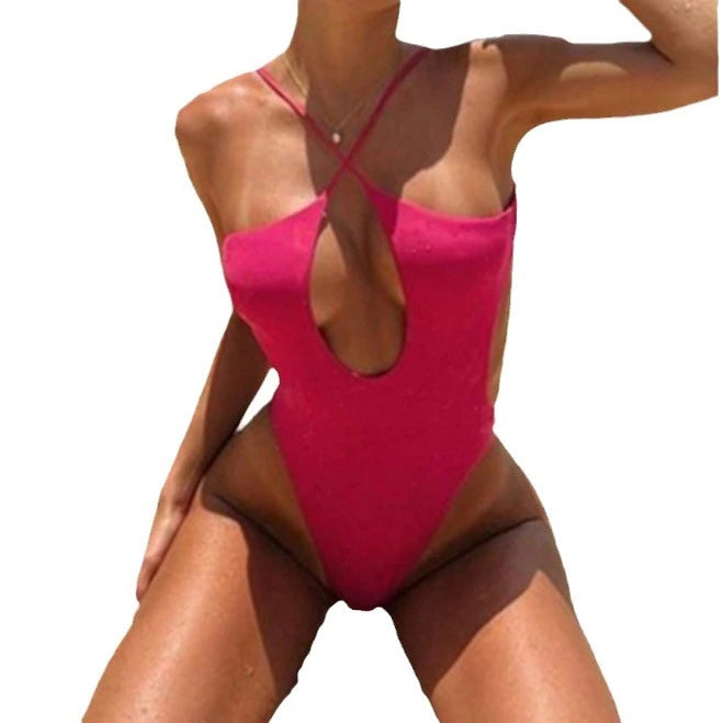 Beaira New bikini swimsuit women's one-piece solid color sexy multi-color bikini swimsuit