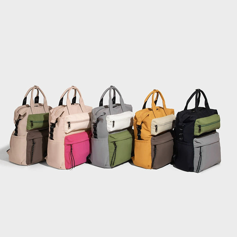 Beaira New fashion trend contrasting color backpack with multiple pockets lightweight outdoor fashion travel backpack for men and women