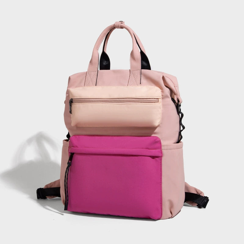 Beaira New fashion trend contrasting color backpack with multiple pockets lightweight outdoor fashion travel backpack for men and women