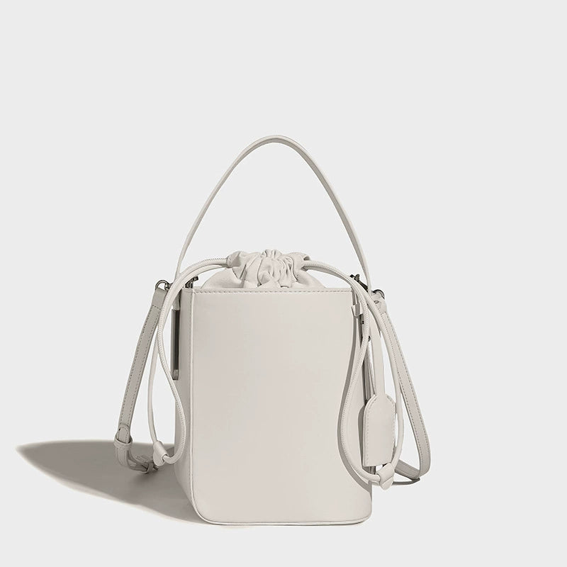 Beaira New high-end texture simple women's bag drawstring niche design black commuting bucket bag crossbody handbag