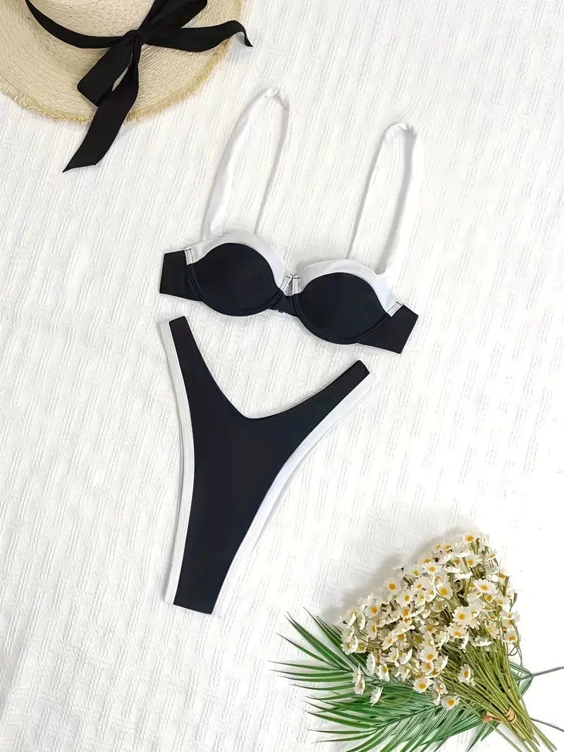 Beaira New high waisted European and American bikini sexy seaside beach split women's swimsuit swimsuit