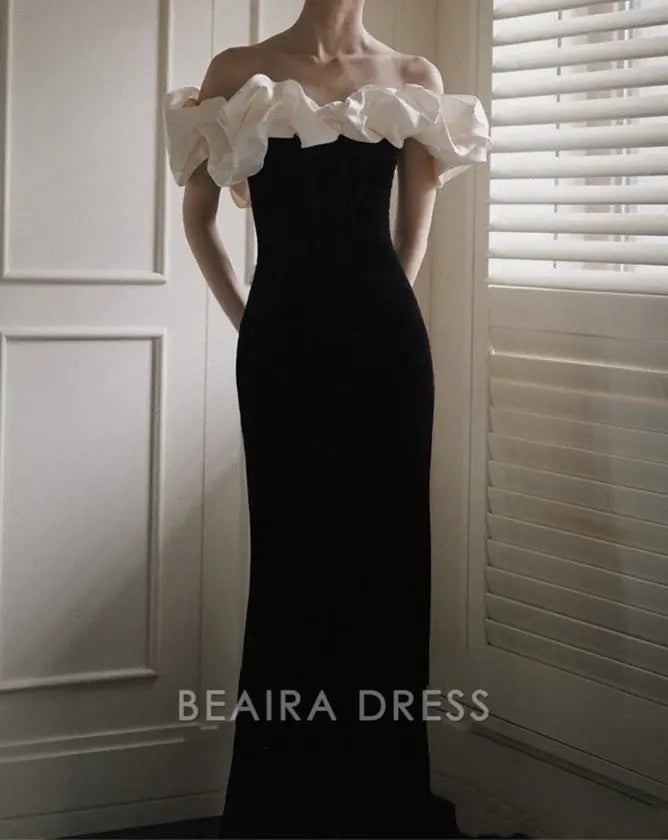 Beaira Simple New Style Cloud Shoulder Mermaid Long Prom Dresses hot sale for women