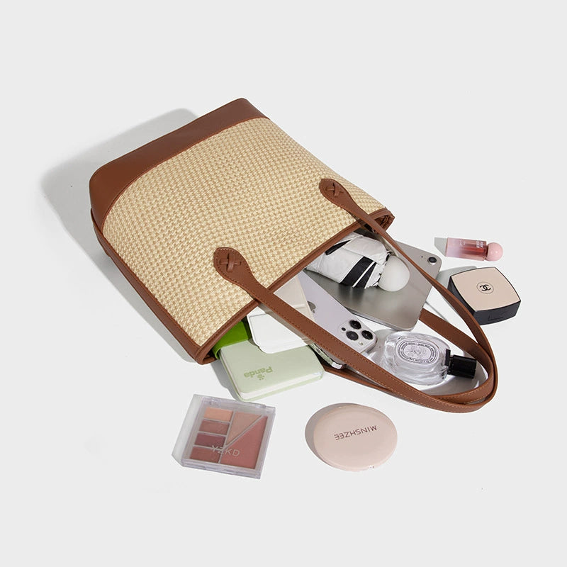 Beaira Summer high-end style new niche retro high-end style armpit bag woven grass bag large capacity simple support extra large
