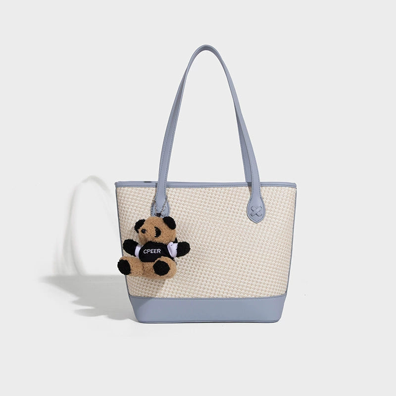 Beaira Summer high-end style new niche retro high-end style armpit bag woven grass bag large capacity simple support extra large