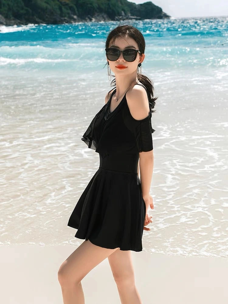 Beaira Swimsuit for women conservative and covering the belly to show off thinness sexy swimsuit ins plus size hot spring skirt style suspender swimsuit