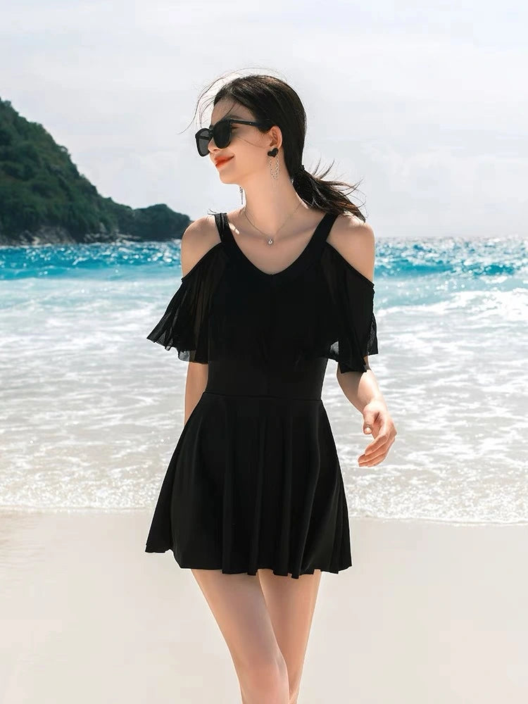 Beaira Swimsuit for women conservative and covering the belly to show off thinness sexy swimsuit ins plus size hot spring skirt style suspender swimsuit