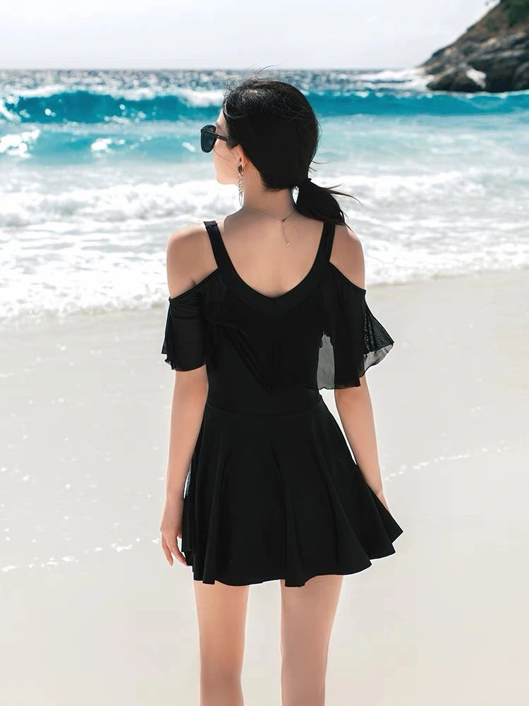 Beaira Swimsuit for women conservative and covering the belly to show off thinness sexy swimsuit ins plus size hot spring skirt style suspender swimsuit