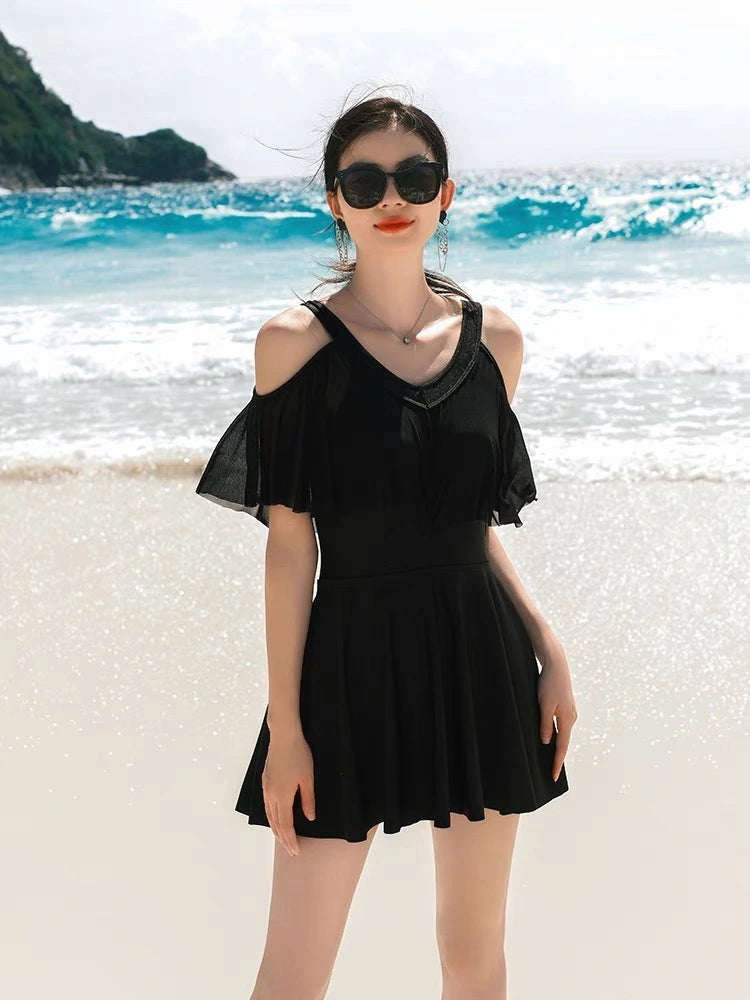 Beaira Swimsuit for women conservative and covering the belly to show off thinness sexy swimsuit ins plus size hot spring skirt style suspender swimsuit